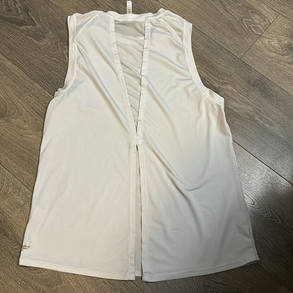 Fabletics White Athletic Mesh/Tie back | Size Small - Picture 2 of 3